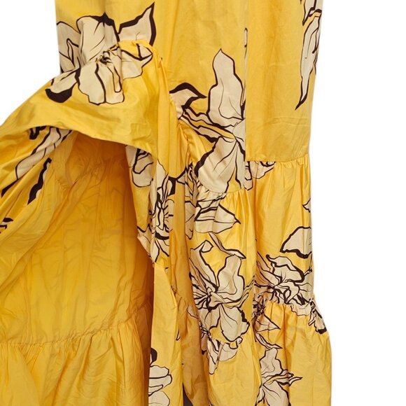 Anthropologie Hutch Floral Halter Maxi Dress Size 8 Slit Front NWT Guest Dress - Picture 9 of 11